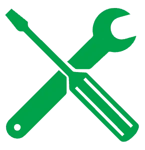 Schroevendraaier en sleutel